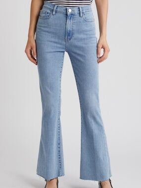 Frame Le Easy Flare Raw Hem Jeans (Babitz)